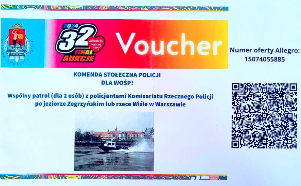 Voucher na patrol z policjantami Komisariatu Rzecznego KSP